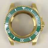 40MM PVD Gold Submariner Watch Case  GMT Yacht Master Polish Strap Sapphire Glass For NH35 NH36 NH34 NH38 Miyota 8215 Eta 2824 GMT SUB Yacht 20ATM waterproof