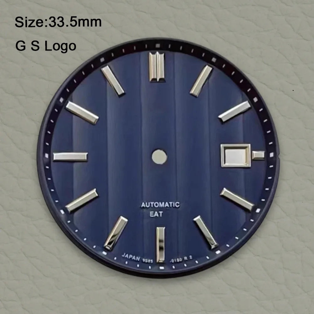 New 33.5mm G S Logo Dial water ripple Dial Suitable For NH36 Nh35 Movement High Quality Watch Modification Accessories