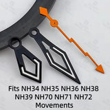 Hollow Watch Hands Fits NH35 PT5000 Movement C3 Green Luminous