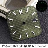 44mm Square Watch Case Cubitus Mod part NH34 NH35 NH38 36 Movement Sapphire for 29.5MM Dial