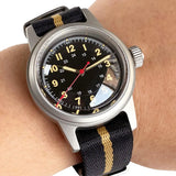 Miyota8215 PT5000 Pilot Watch Tandorio TD135M 36MM Small Military 20ATM Domed Sapphire  Vintage Field Dial