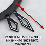 Hollow Watch Hands Fits NH35 PT5000 Movement C3 Green Luminous