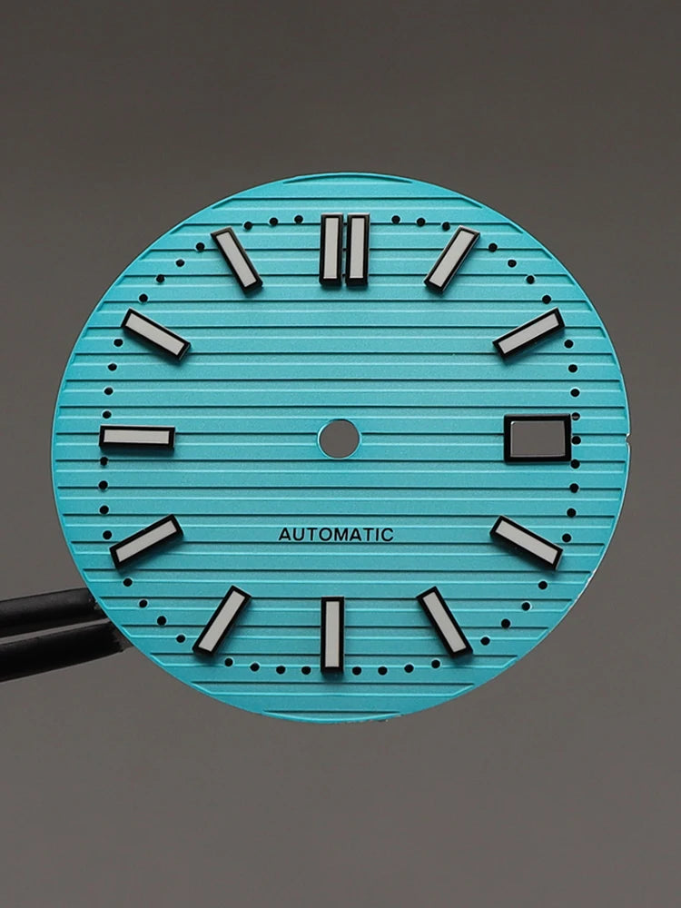 30mm 9015 Dial C3 Green Luminous Watch Faces For Modified Nautilus Miyota 9015 Movement Watch Replacement Accessories Repair Tool