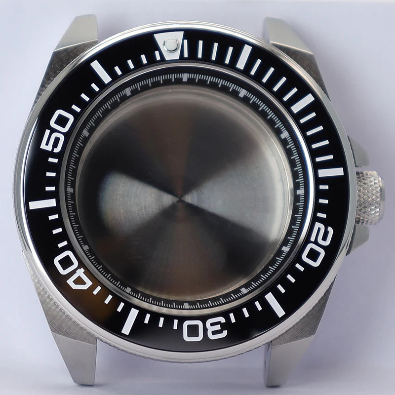 43.8mm Modified Samurai Watch Case Sapphire  For NH35 NH36 NH38 4R36 Movements 100M Waterproof
