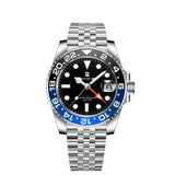 40mm RONDA 515 Quartz GMT Watch Corgeut 100M Water Resistant Luminous Sapphire