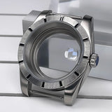NH35 Case 39mm 316L Stainless Steel Sapphire Glass Striped Bezel for NH35 NH36 NH34,NH38,NH39 etc NHMovement SK Mod Replacement Parts