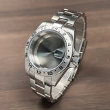 39mm GMT Watch Case fixed bezel 24H Mark Nh35 Case Stainless Steel Sapphire Fit Nh34 Nh35 Nh36 Nh38 Movement