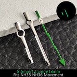 28.5MM Watch Dial Luminous Dial Fit NH35/M8215/E2824 Movement Accessories Watch Parts Watch For man Sterile Dial NH35 Hands