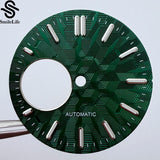 NH38 dial 28.5mm Texture Watch Dial Green Luminous Modification Watch Accessories  Watch Faces for NH38 Movement