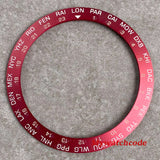 38mm x 30.5mm Black Red Purple Bezel Insert Replacement Part For 40mm GMT SUB SKX 007 Mens Watch Accessories Case Ring