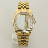 Gold DateJust Case two tone gold case 39mm 36mm Fluted Sapphire For Seiko NH35 NH36 NH38 NH34 Miyota 8215 Movement 28.5 Dial Jubilee Bracelet (Copy) (Copy)