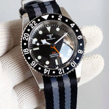 Tandorio TD218B NH34 GMT Watch 38mm Bubble Sapphire 20ATM 120 Click Submariner