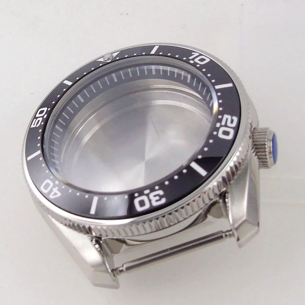 42.5mm Domed Sapphire Glass 20ATM Diver Watch Part SBDX001 Case fit NH35 NH36 ETA2824 Auto For Men Watch 3.8 o'clock