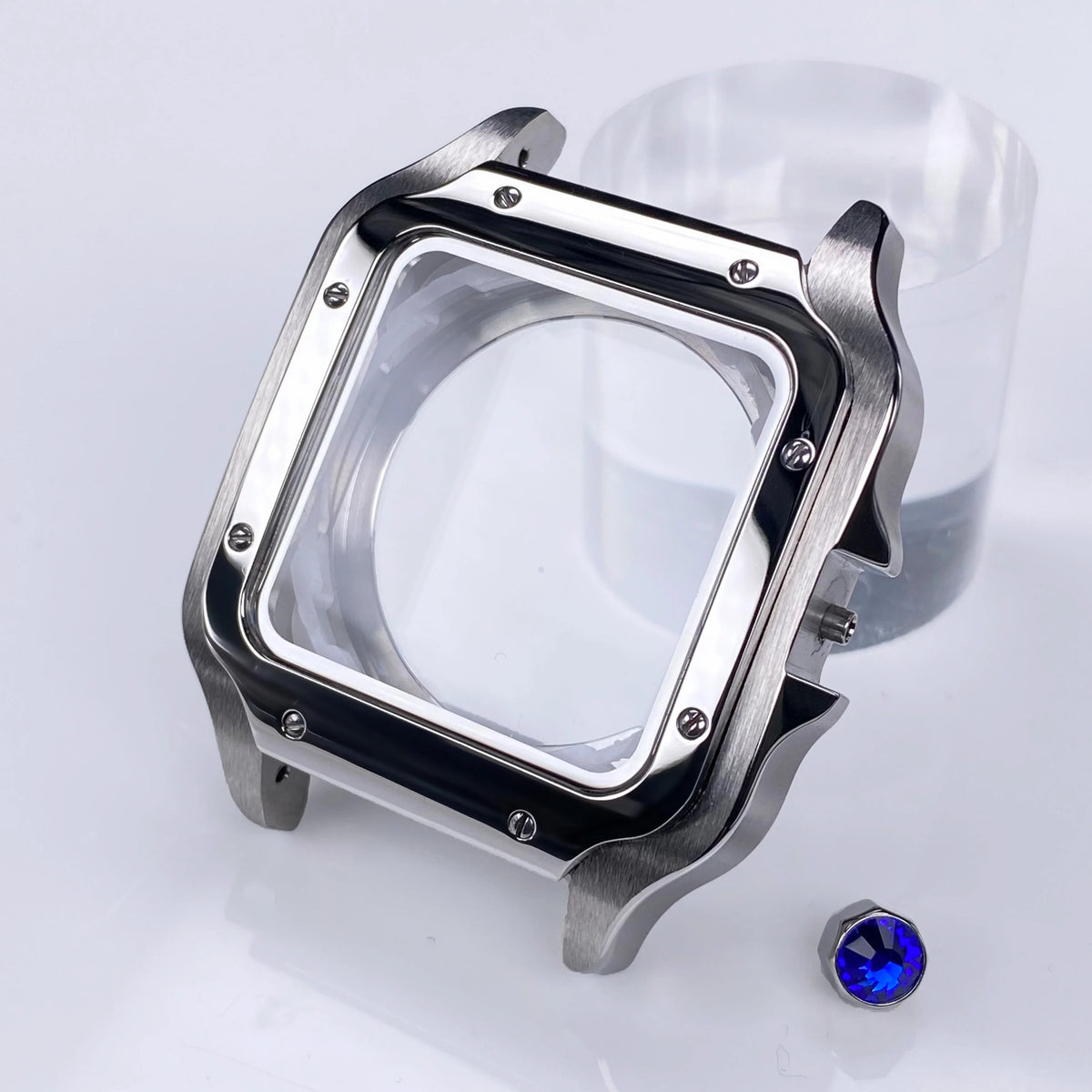 Nh35 Square Case 38mm NH35 Square Watch Case 316L Stainless steel Watch Accessories San ...