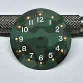 Camoflage watch dial NH35 military green Dial 28.5mm Universal Modified Military Retro C3 Luminous Dial For Wristwatches Men