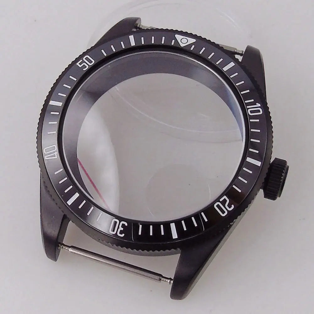 39mm PVd Black Rose Gold Dive Watch Case BB58 Mod 20BAR Waterproof Dome Sapphire Glass 39mm Black Bay Watch Case for NH34 NH35 NH36 NH70 ETA2824 PT5000 Watch Parts (Copy)