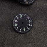 28.5MM Double Digital Circle Watch Dial Hands Green Luminous Faces Men's Watches Modification for TMI NH35