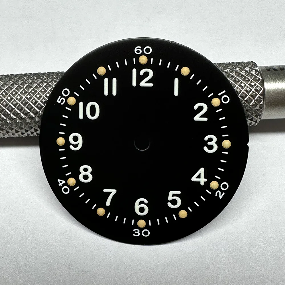 Camoflage watch dial NH35 military green Dial 28.5mm Universal Modified Military Retro C3 Luminous Dial For Wristwatches Men