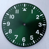 38mm watch dial Sunburst Blue Green White Black Hand Set Fit NH35 NH36 NH38 PT5000 for Pilot Diving Men Watch Parts Accessories