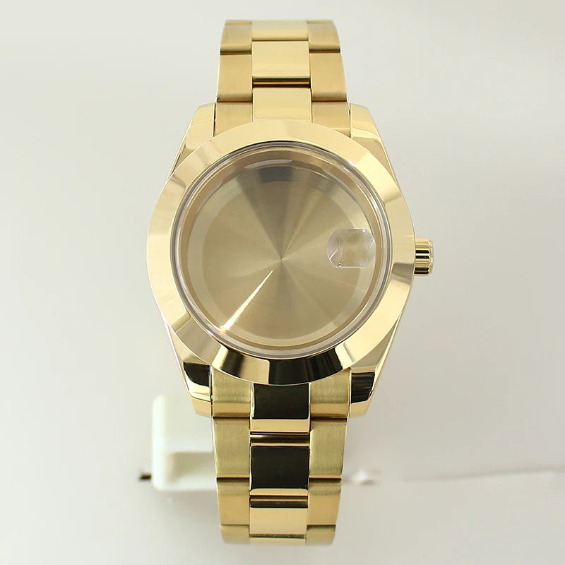 36mm 39mm Bevel Edge Watch Case Bracelet Sapphire Crystal For Seiko NH35 NH36 NH38 NH34 Miyota8215 Movement 28.5 Dial