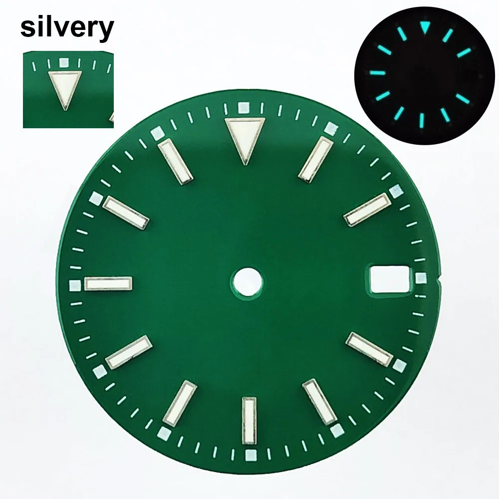 151 type of dials Submariner 28.5mm dial with calendar window suitable for NH35 movement luminous dial can support DIY dial customization name/logo