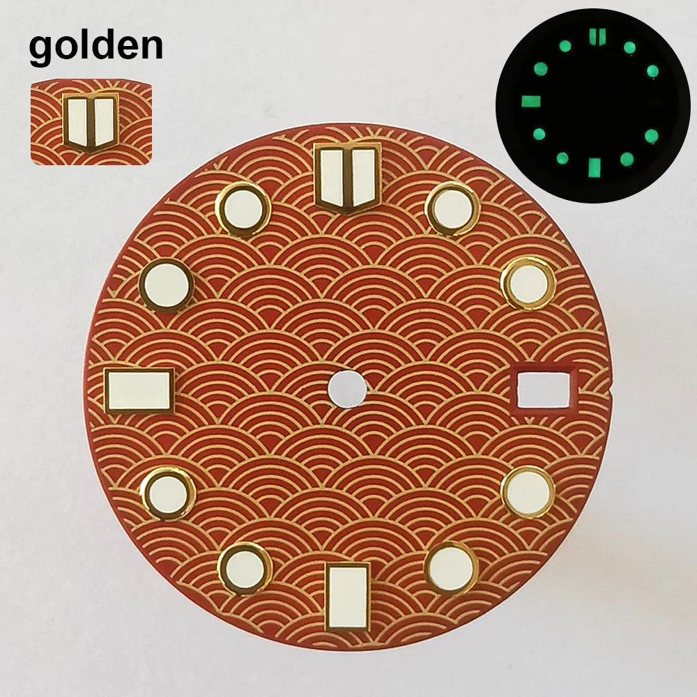 151 type of dials Submariner 28.5mm dial with calendar window suitable for NH35 movement luminous dial can support DIY dial customization name/logo