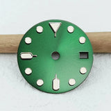 NH35 Dial 28.5mm Green Luminous Dial GMT Dial Support Customized Logo Suitable for TMI NH34/NH35/NH36 Movement