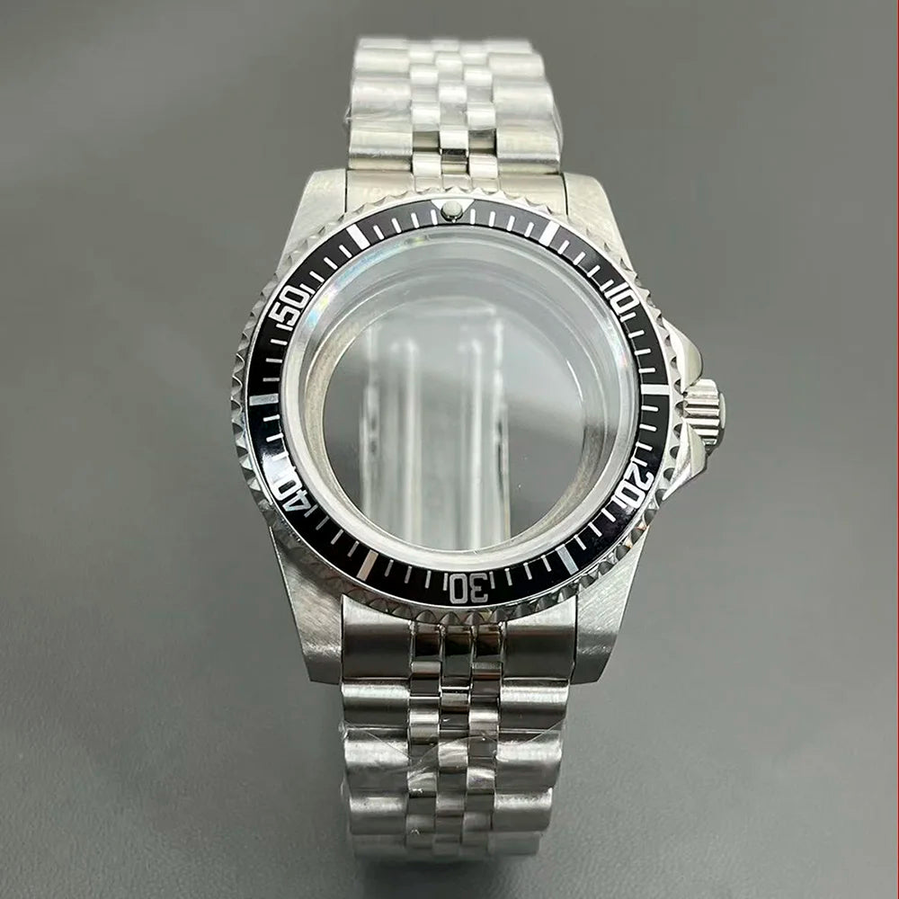 Retro Diver case 39mm,10bar waterproof stainless steel sapphire crystal case, suitable for NH34, NH35, NH36 mechanical movement accessories