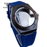 Black PVD 40mm Engineer Watch Case Watchband Sapphire Glass Fit for Engineer Style Watch Mod Accessories NH35 NH36/ETA2824 PT5000 Model