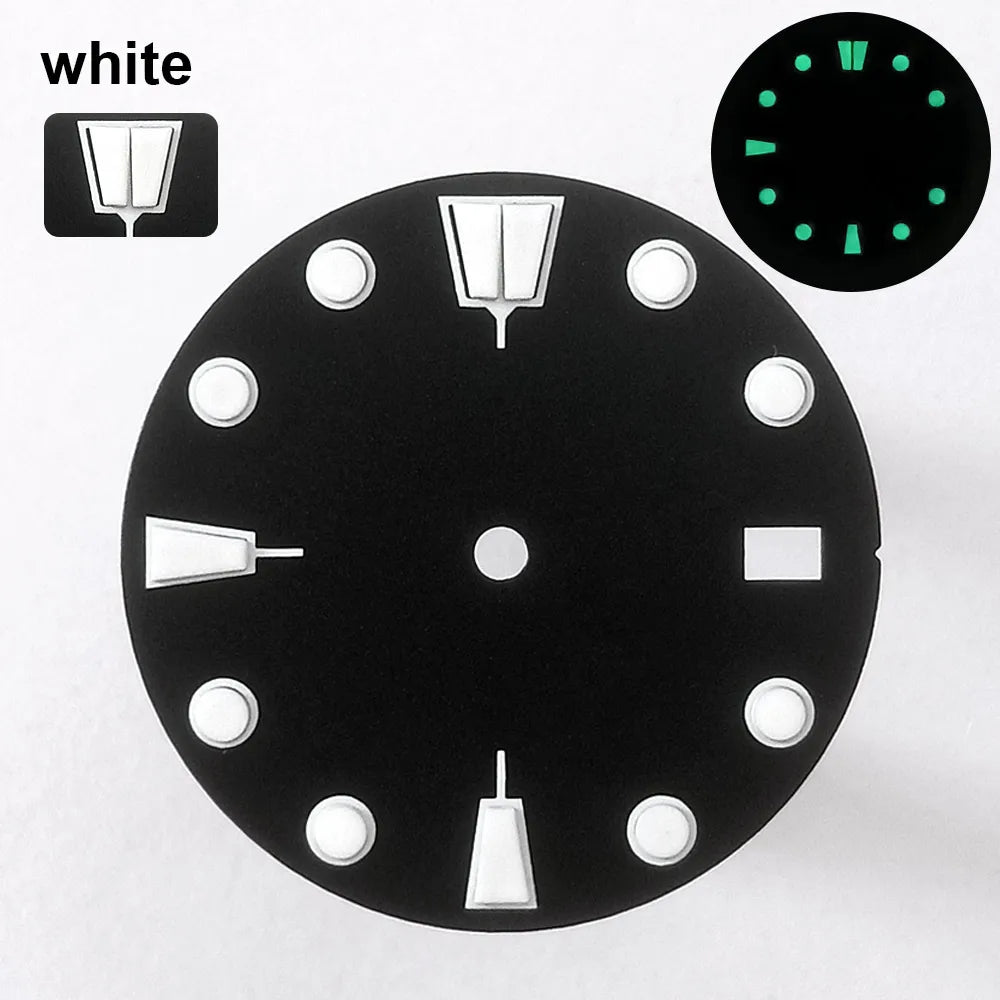 151 type of dials Submariner 28.5mm dial with calendar window suitable for NH35 movement luminous dial can support DIY dial customization name/logo