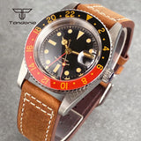 Tandorio NH34 GMT Watch 6542 homage 38mmTD218S Sapphire 20BAR Diver 24H Glass Bezel Sapphire