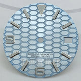 honeycomb texture watch dial is 29mm green luminous suitable for replacing parts of NH35 and NH36 movements