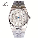 41mm Land-Dweller Style Watch Tandorio TD305k Date Sapphire Sterile Glass Back 5ATM