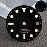 28.5mm blue lume NH35 NH34 Dial Single Calendar Submariner style with Hands Watches accessory