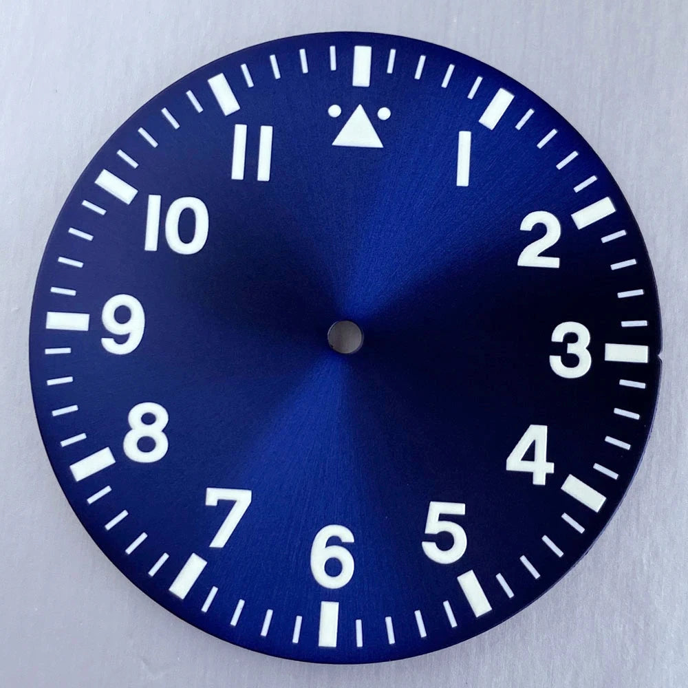 38mm watch dial Sunburst Blue Green White Black Hand Set Fit NH35 NH36 NH38 PT5000 for Pilot Diving Men Watch Parts Accessories