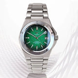 Tandorio Men Mechanical Watch Blue Teacup Pattern Date Face Sapphire Crystal Glass 100m Waterproof NH35 Automatic Movement Lume