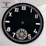 ETA6498 Watch case ST3621 42mm Manual Winding Pilot+37mm Dial Set Sapphire Transparent Back 5ATM