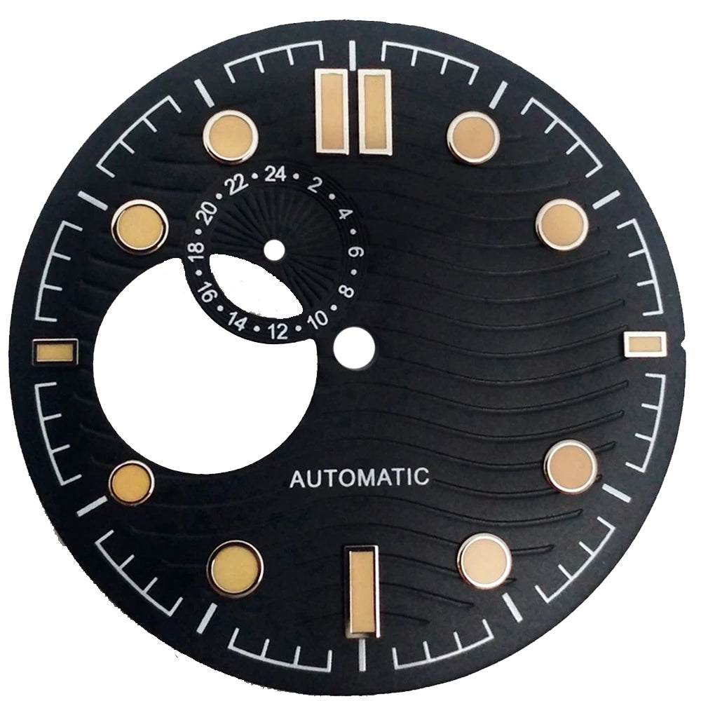 NH39 Watch Dials 31mm Subsecond dial  Hands Green Luminous  Watch Accessories Parts