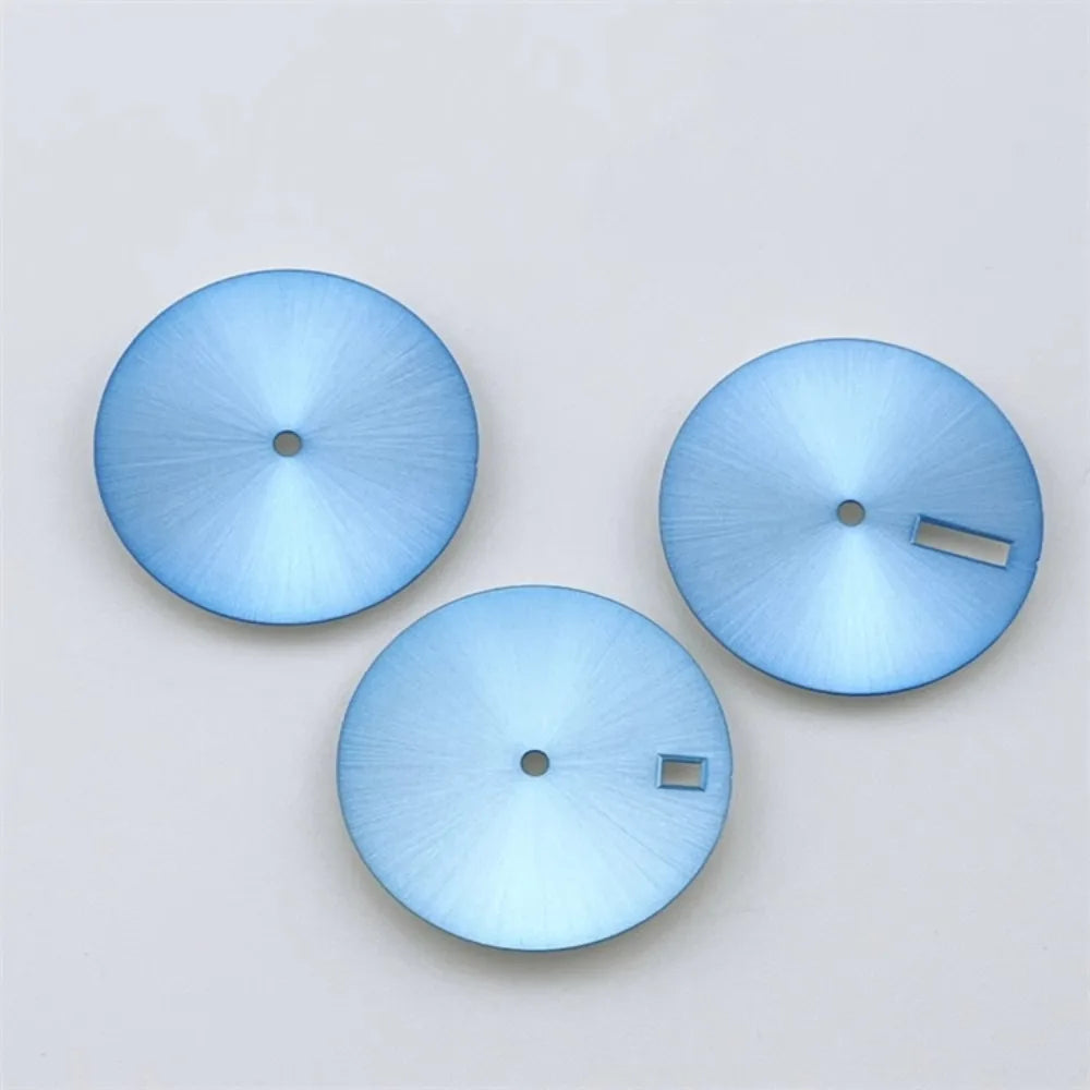 28.5mm NH35 Dial Sky Blue Surface DIY Watch Faces Mechanical Watch Modification Accessories for NH35/ NH36 Movement