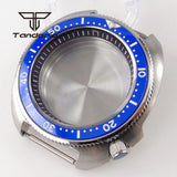 44mm Captain Willard Watch Case Stainless Steel Brushed Turtle Abalone 6105 Watch Case  20BAR Sapphire Glass Ceramic Rotating Bezel Fit NH34 NH35 NH36 ETA2824 PT5000 Movt