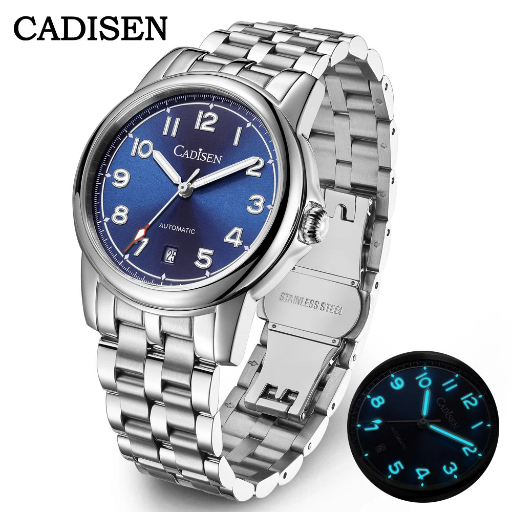 CADISEN 39MM Men Automatic Mechanical Watches 2024 New MIYOTA 8215 Sapphire Stainless Steel Clock Waterproof Watch Men