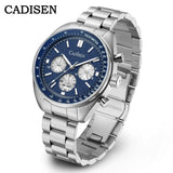 Cadisen C7063 Quartz Chronograph Watch Japan VD53 42MM AR Sapphire 5Bar