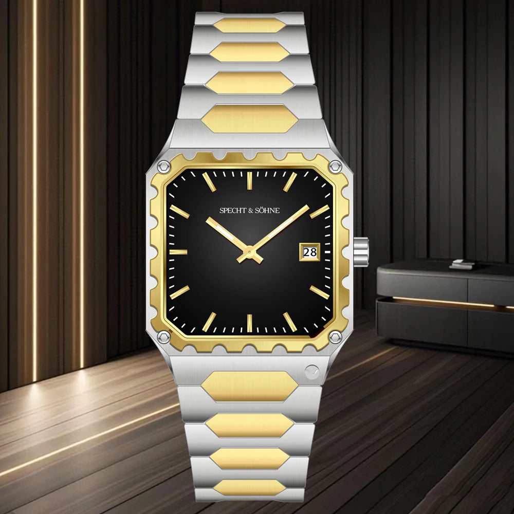 35mm Square 222 Watch Specht & Söhne Japan VX3K Quartz Luminous 35mm Square 222 Watch Specht & Söhne Japan VX3K Quartz Luminous
