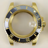 40MM PVD Gold Submariner Watch Case  GMT Yacht Master Polish Strap Sapphire Glass For NH35 NH36 NH34 NH38 Miyota 8215 Eta 2824 GMT SUB Yacht 20ATM waterproof
