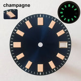 151 type of dials Submariner 28.5mm dial with calendar window suitable for NH35 movement luminous dial can support DIY dial customization name/logo