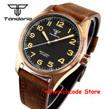39mm Real Cusn8 Bronze Aviator Watch Tandorio TD107Z  Sapphire 20Bar  NH35A PT5000 Miyota8215 Automatic Military Relojes