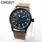 Corgeut Chronograph Watch CG2022 Sapphire 42MM  Asia 6497 Seagull St3600 Automatic Glass Back 3Bar pilot