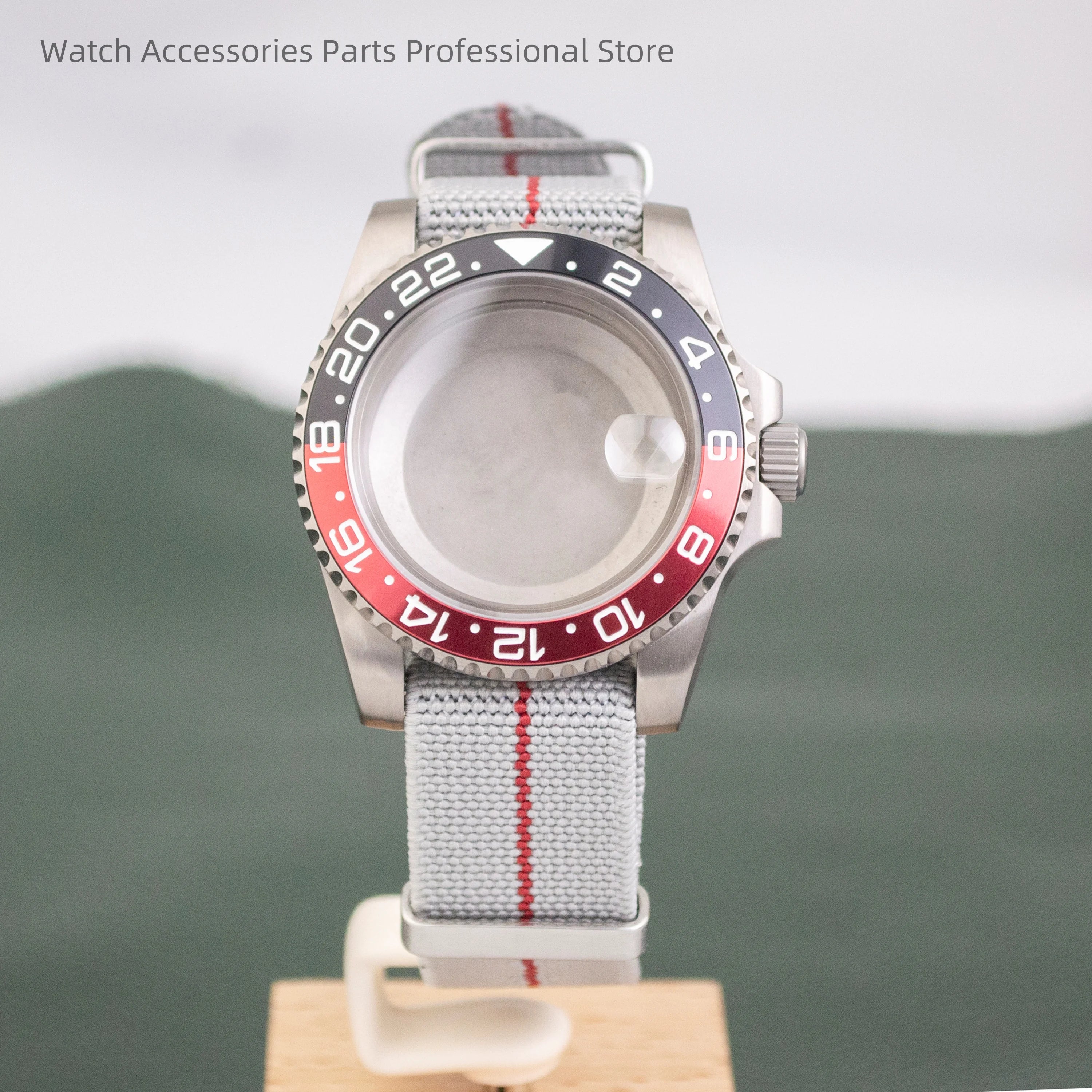 40mm Titanium Watch Case Nylon Strap Sapphire  For ETA2824 PT5000 NH35 NH36 SUB GMT Watch Accessories