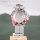 40mm Titanium Watch Case Nylon Strap Sapphire  For ETA2824 PT5000 NH35 NH36 SUB GMT Watch Accessories