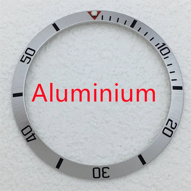BB58 Watch Bezel Insert 37.2mm x 31.4mm Ceramic/aluminium for 39mm Case Watch Accessory Parts
